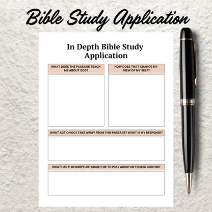 In Depth Bible Study Bundle Printable Bible Study Worksheet Bible Study Journal Devotional Journal Prayer Journal Topical Bible Study Tools