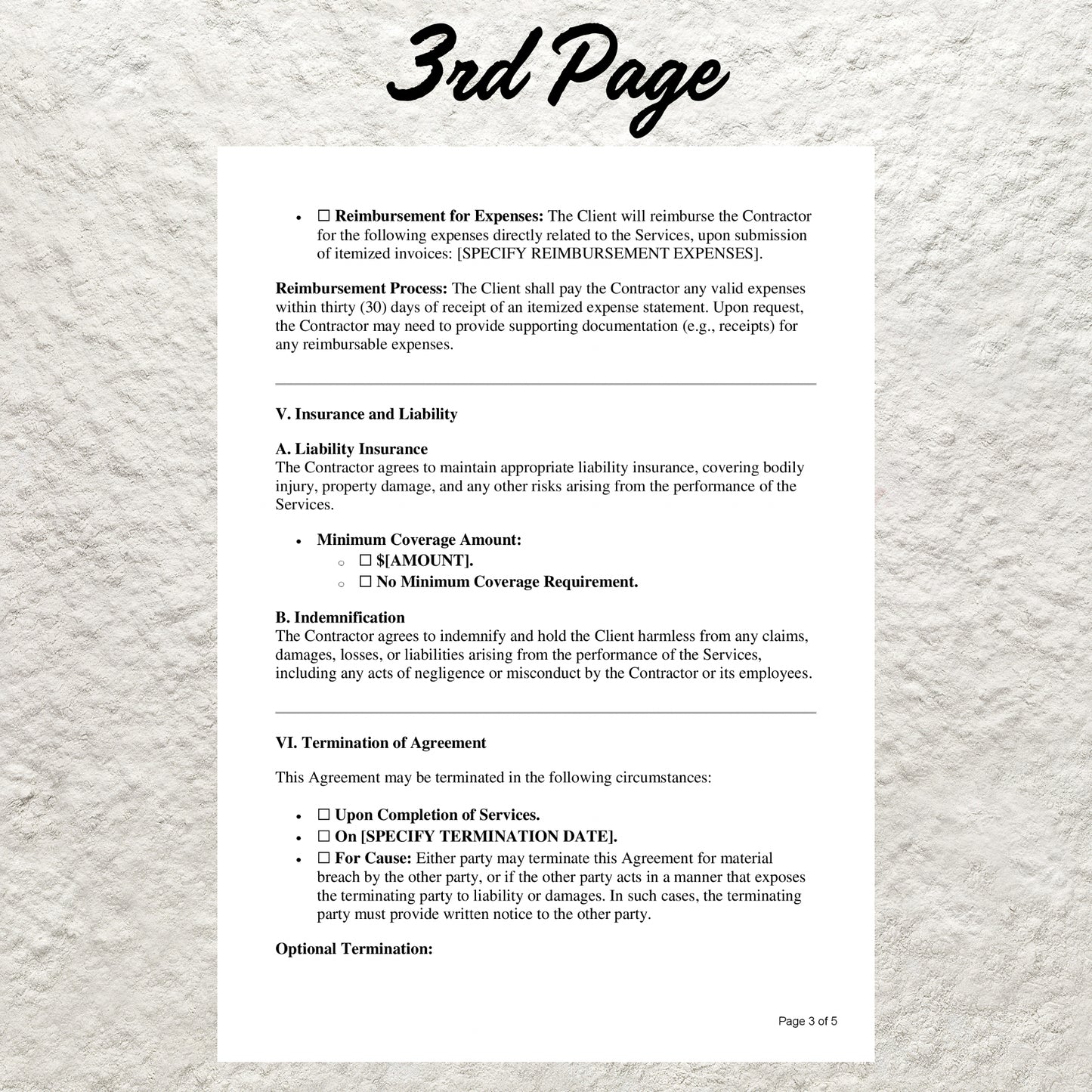 Independent Contractor Contract Agreement Template Editable Freelance Contractor Agreement Printable Freelancer Business Work Term Forms