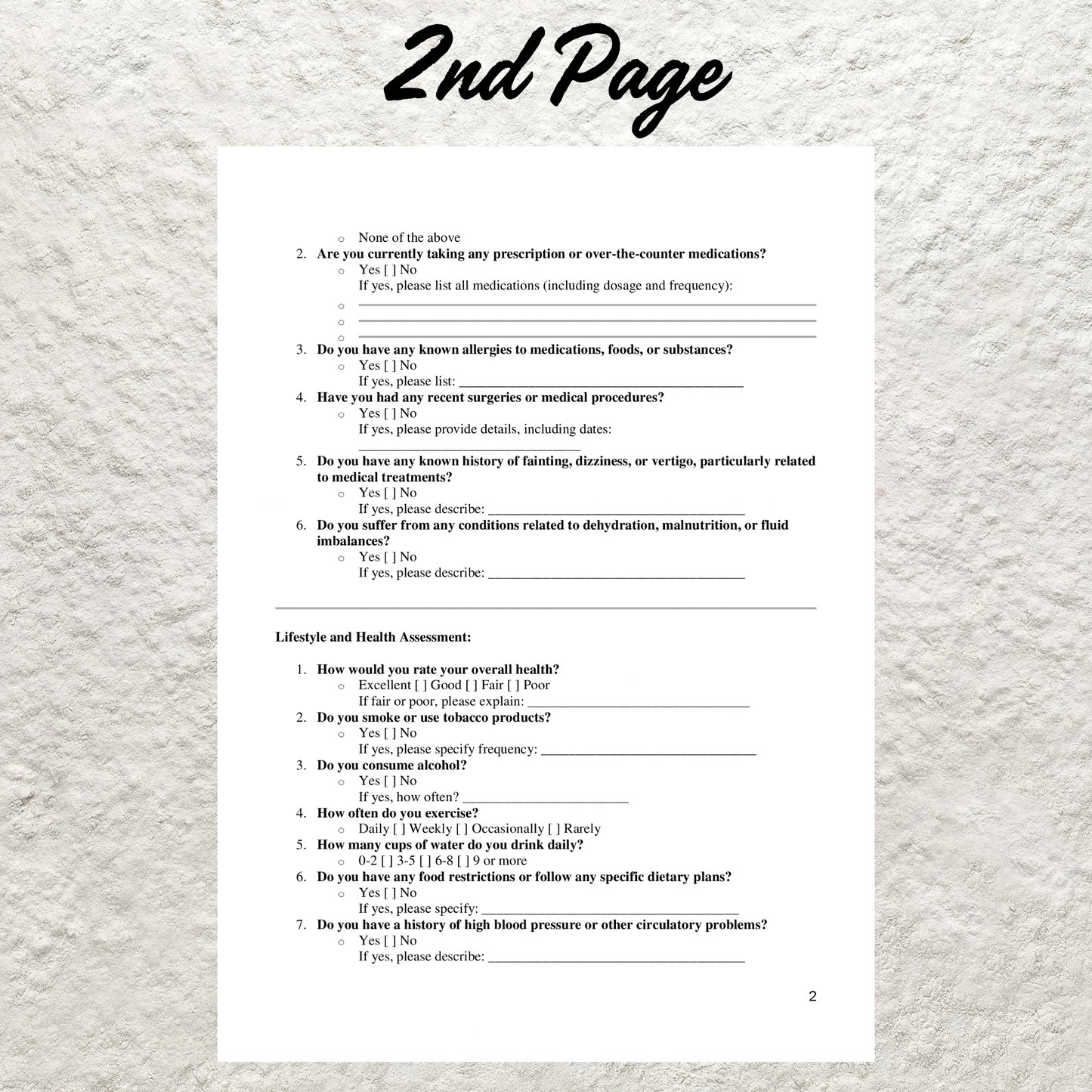 IV Therapy Consent Form Template Editable Intravenous Therapy Client Intake Form Printable IV Therapy Consultation Form IV Drip Consent Form