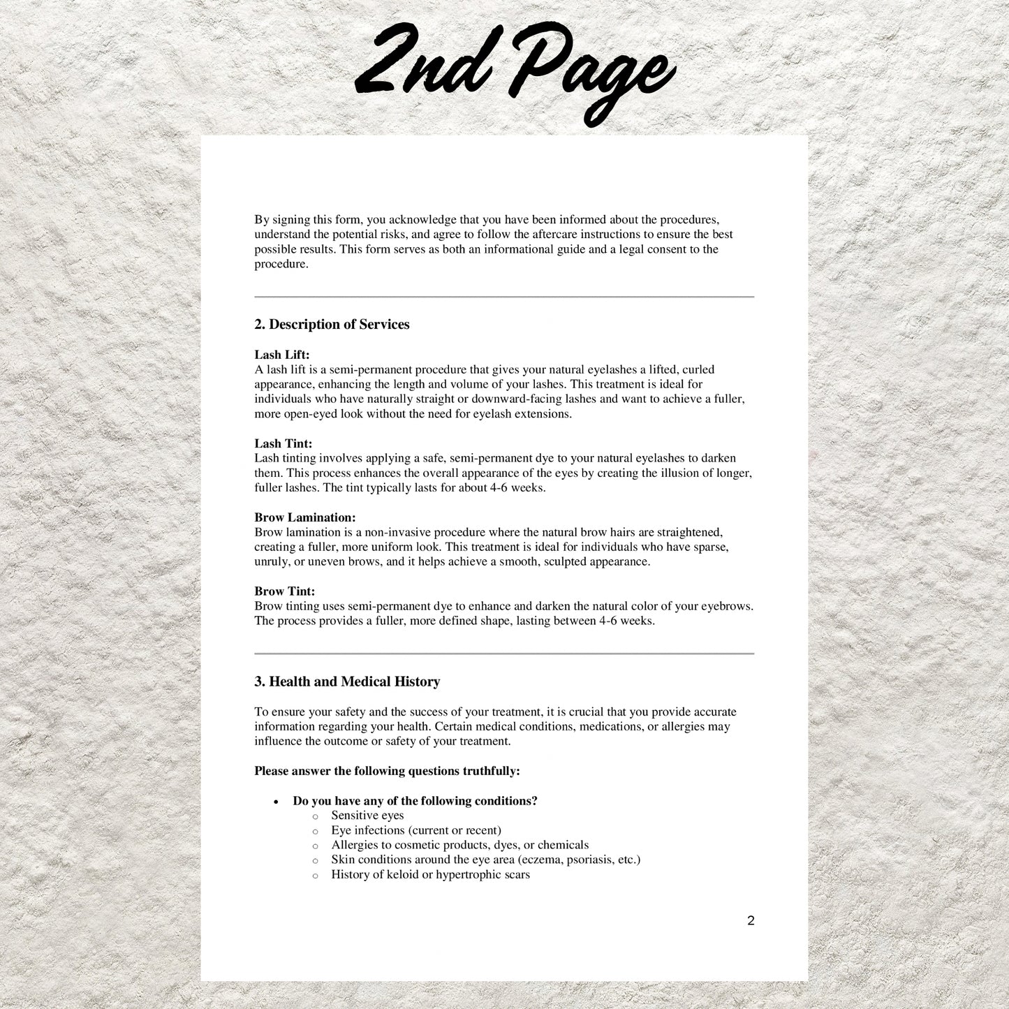 Lash Lift and Brow Lamination Consent Form Template Editable Lash Intake Form Printable Brow Lamination Consent Form Esthetician Salon Form