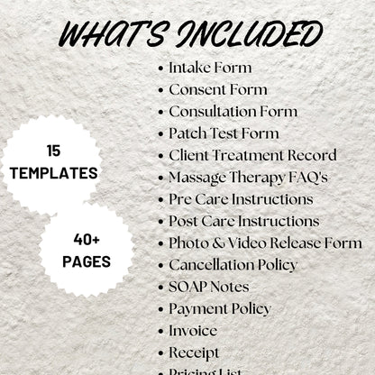 Massage Therapy Forms Bundle Editable Massage Intake Form Printable Massage Consent Form Massage Consultation Esthetician Spa Forms