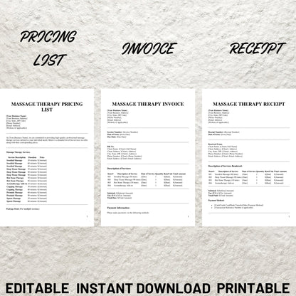 Massage Therapy Forms Bundle Editable Massage Intake Form Printable Massage Consent Form Massage Consultation Esthetician Spa Forms