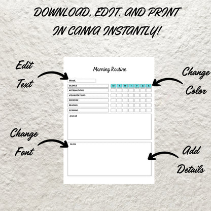 Morning and Evening Routine Checklist Printable Morning and Night Daily Routine Template Planner Daily Routine Tracker Bedtime Routine Chart