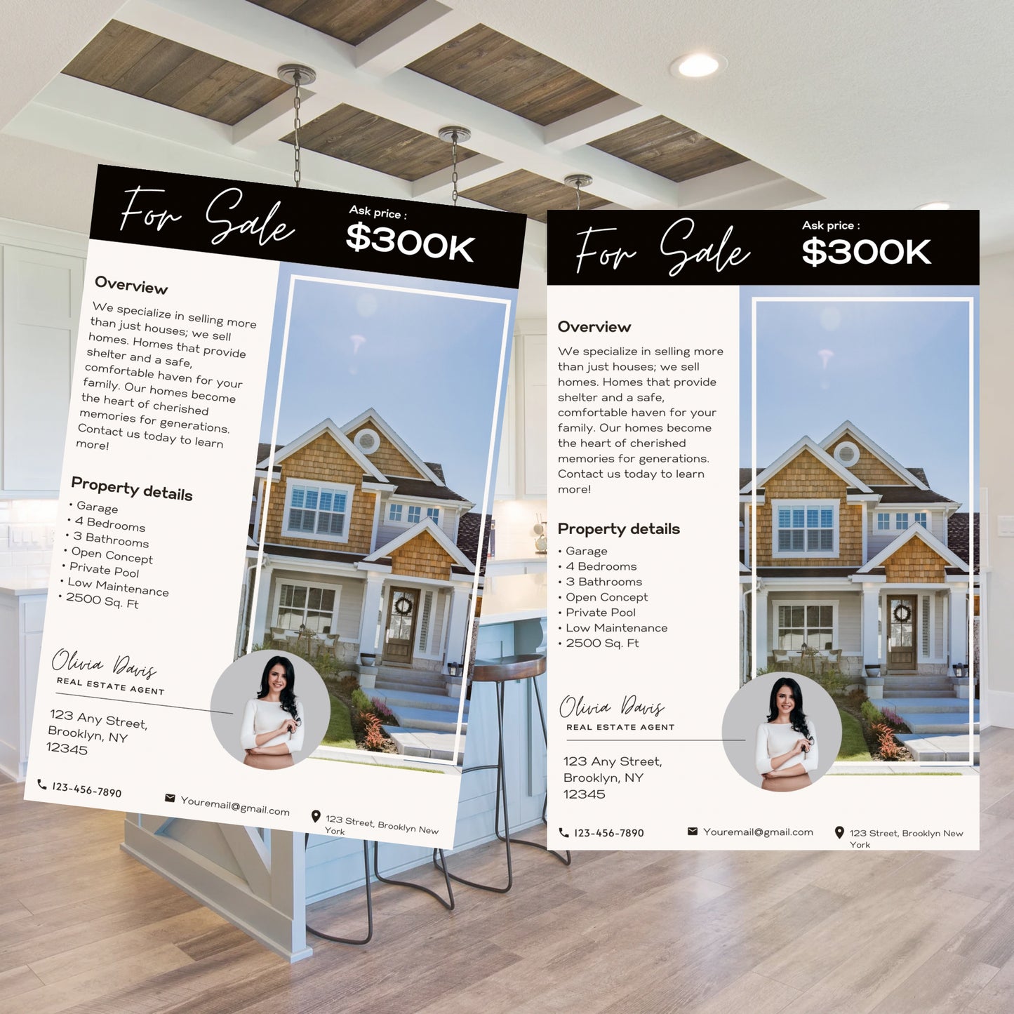 Open House Flyer Template Real Open House Flyer Real Estate Marketing Real Estate Flyer Canva Template Editable  Printable Realtor Flyer