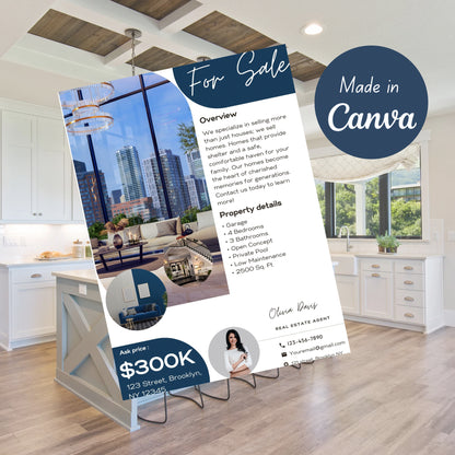 Open House Flyer Template Real Open House Flyer Real Estate Marketing Real Estate Flyer Canva Template Editable  Printable Realtor Flyer