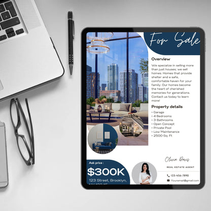 Open House Flyer Template Real Open House Flyer Real Estate Marketing Real Estate Flyer Canva Template Editable  Printable Realtor Flyer