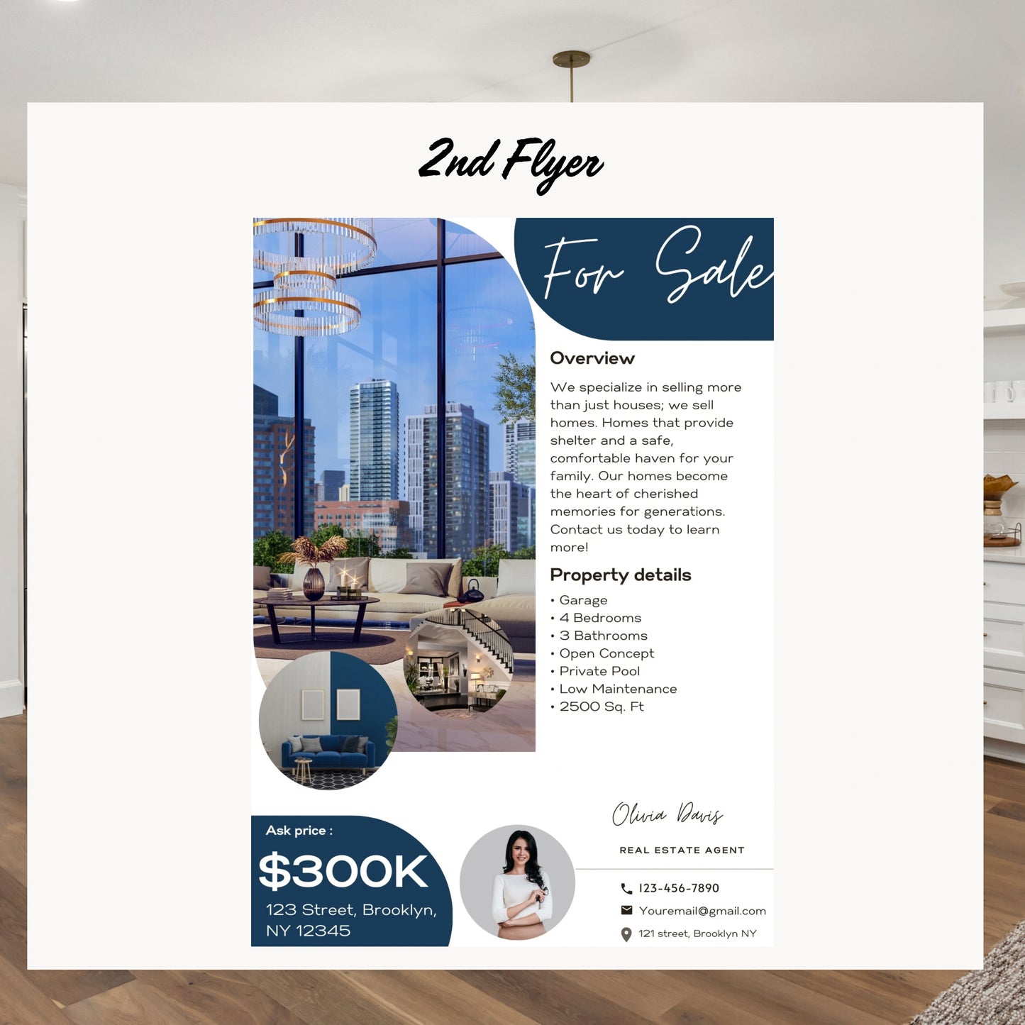 Open House Real Estate Flyer Bundle Canva Template Real Estate Marketing Real Estate Open House Flyer Template Real Estate Flyer Printable