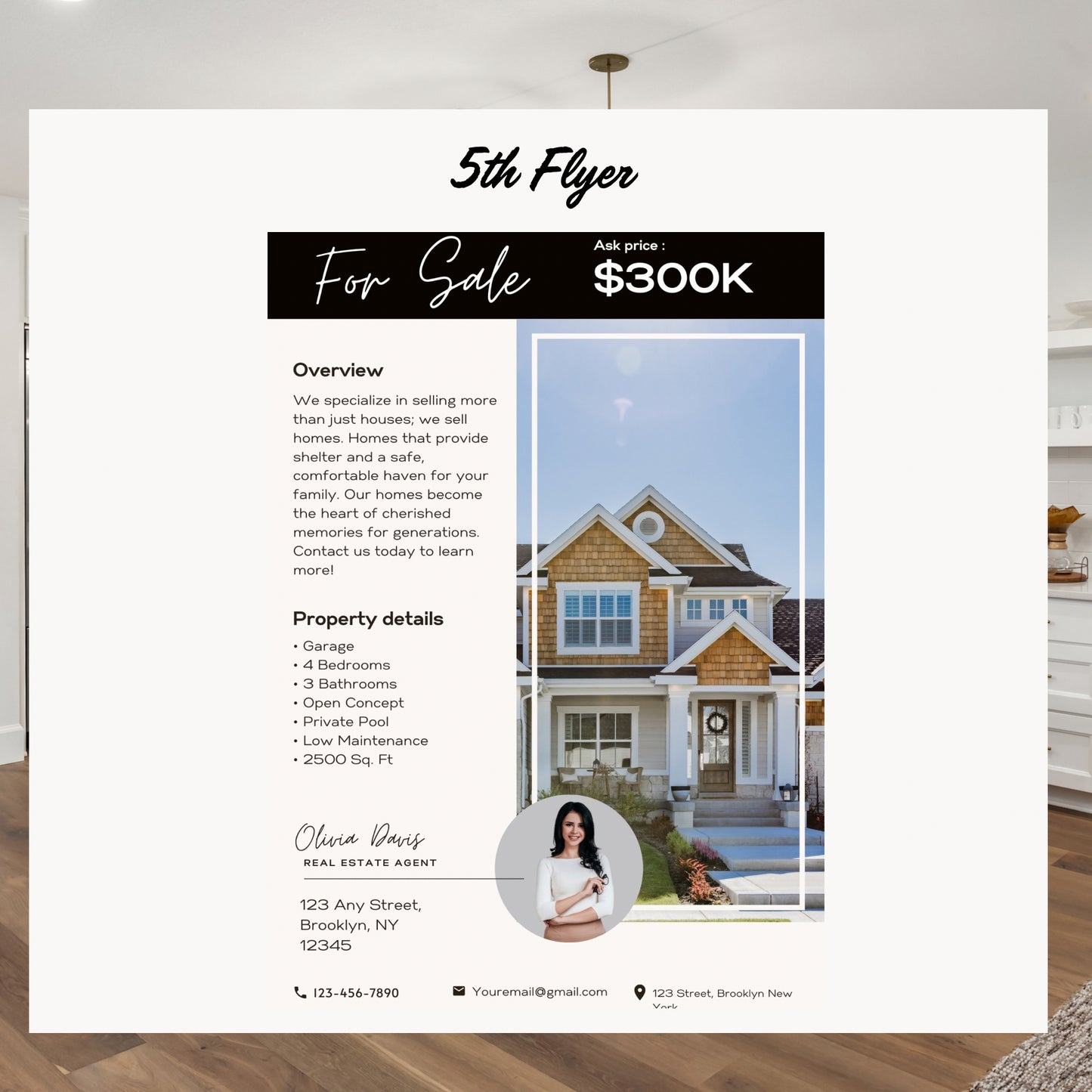 Open House Real Estate Flyer Bundle Canva Template Real Estate Marketing Real Estate Open House Flyer Template Real Estate Flyer Printable