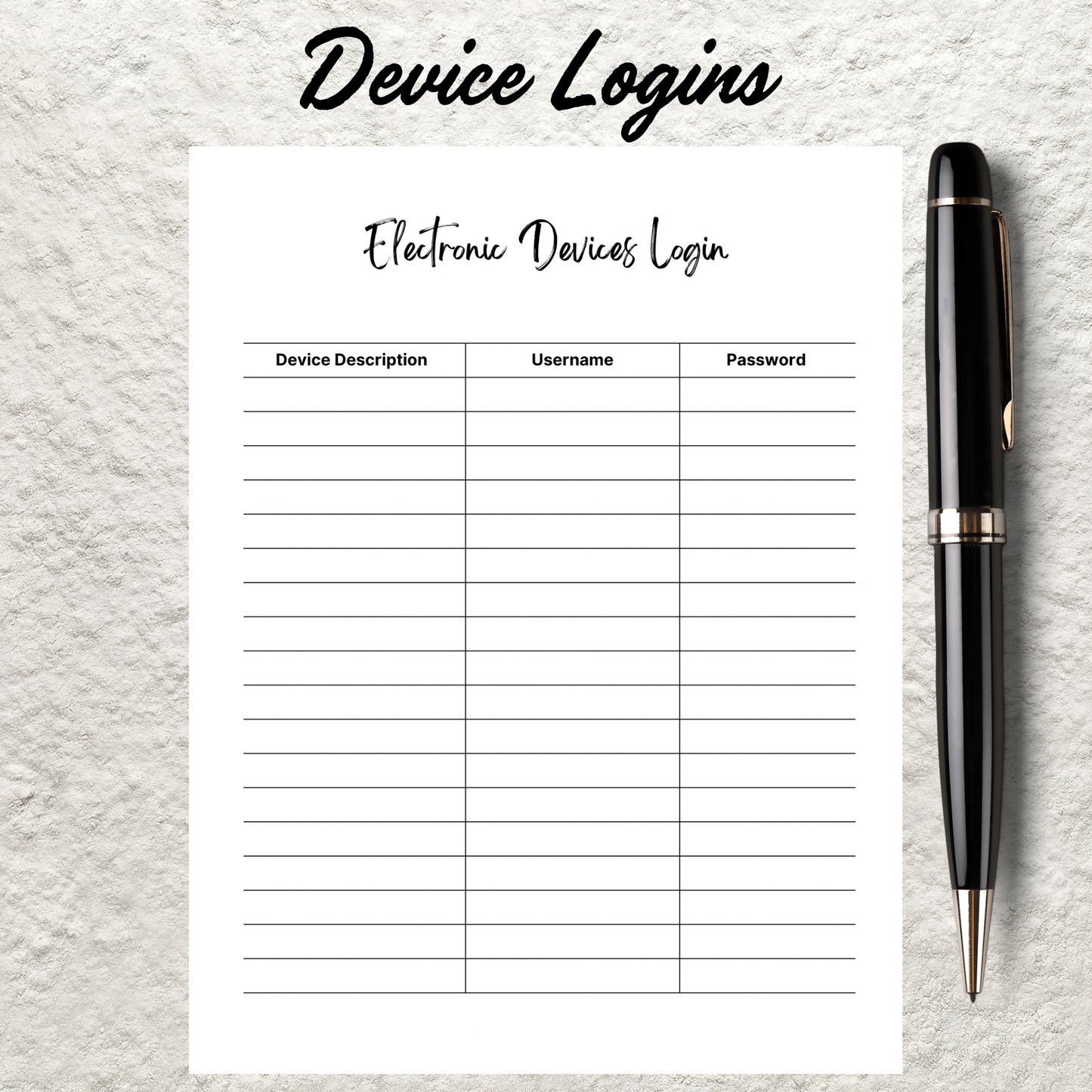 Password Tracker Bundle Template Printable Password Tracker Log Organizer Password Keeper Sheet Fillable Password Journal Instant Download