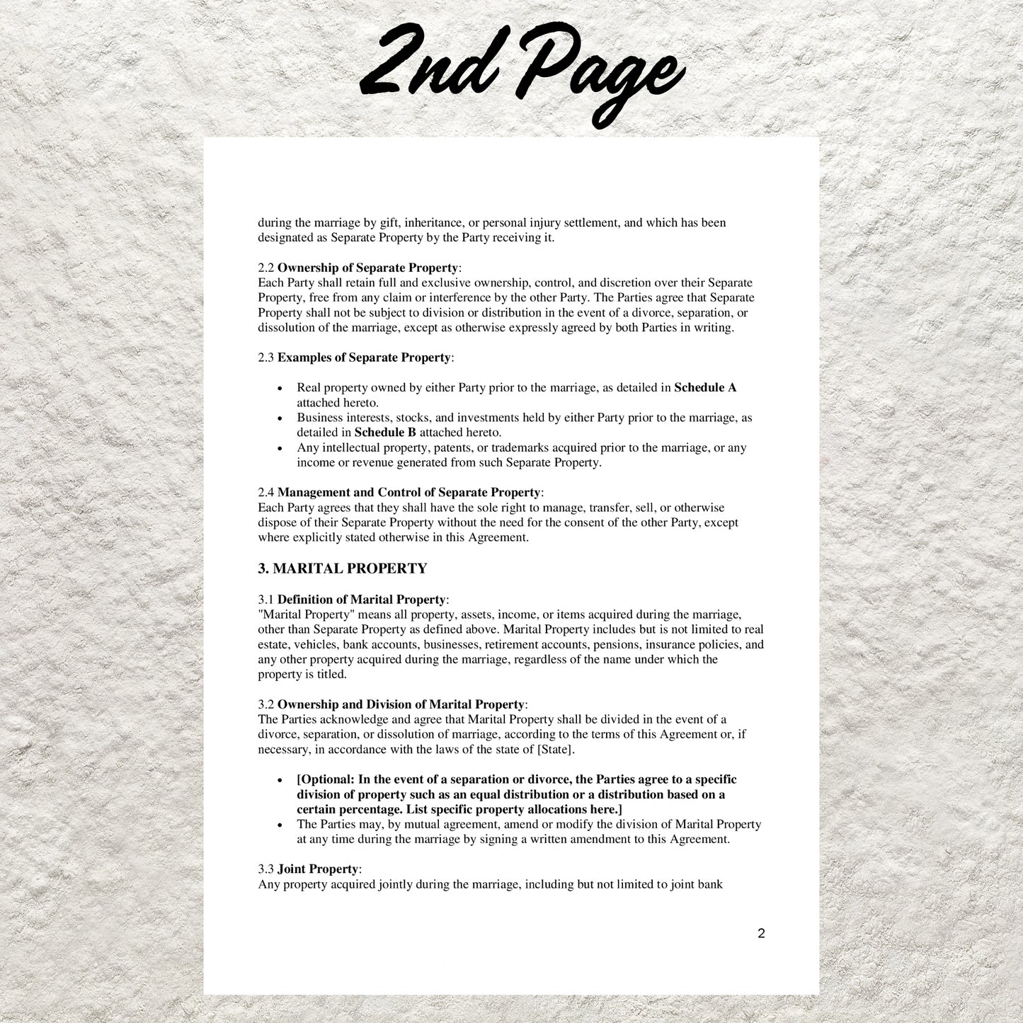 Postnuptial Agreement Template Editable Postnup Agreement Form Printable Postnuptial Contract Marital Asset Division Protection Agreement