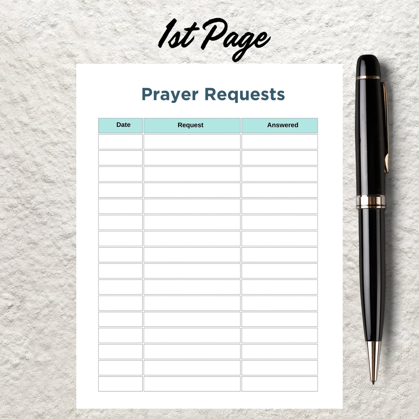 Prayer Request Journal Template Printable Prayer Tracker Prayer List Digital Planner Insert Editable Prayer Request Journal Faith Planner