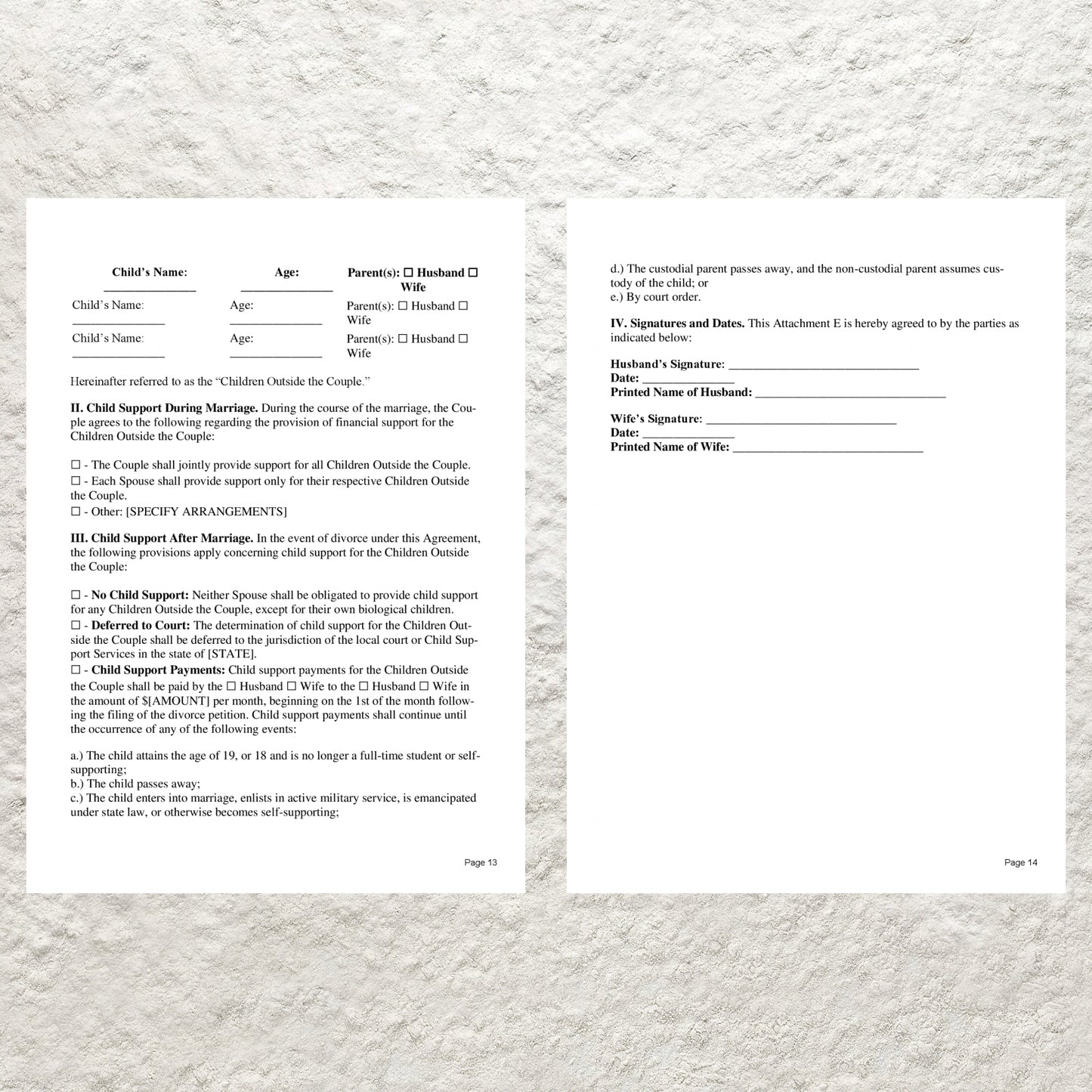 Prenuptial Agreement Template Editable Prenup Contract Printable Prenuptial Agreement Protect Your Assets & Future Premarital Agreement