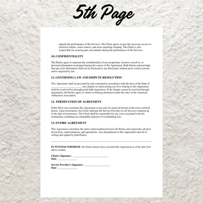 Pressure Washing Contract Template Editable Pressure Cleaning Agreement Printable Pressure Washing Business Forms Pressure Washing Agreement