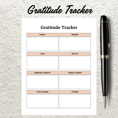 Printable Gratitude Journal Template Daily Weekly Monthly Gratitude Journal Mindfulness Log Self Care Wellness Tracker Digital Journal