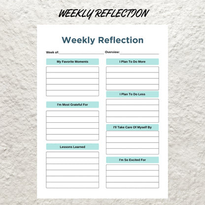 Printable Monthly Review Editable Monthly Reflection Monthly Evaluation Monthly Summary Gratitude Journal Daily Weekly Reflection Insert