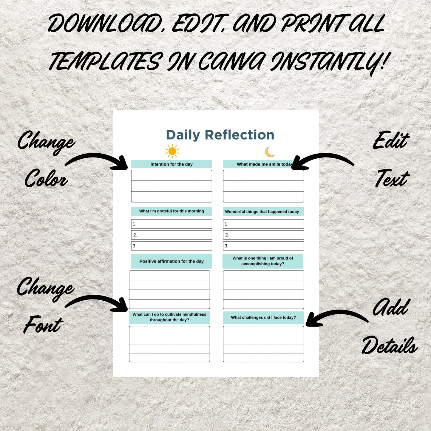 Printable Monthly Review Editable Monthly Reflection Monthly Evaluation Monthly Summary Gratitude Journal Daily Weekly Reflection Insert