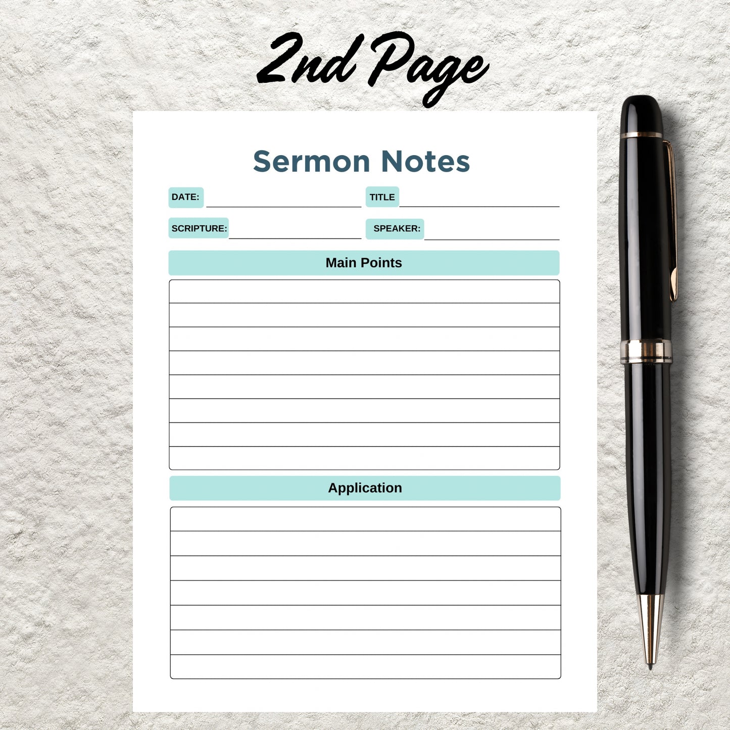 Printable Sermon Notes Template Editable Sermon Summary Notes Sermon Journal Notebook Church Devotional Service Notes Faith Planner