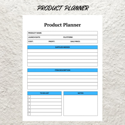 Product Planner Template Printable New Product Planner Product Launch Product Pricing Worksheet Digital Small Business Plan Planner