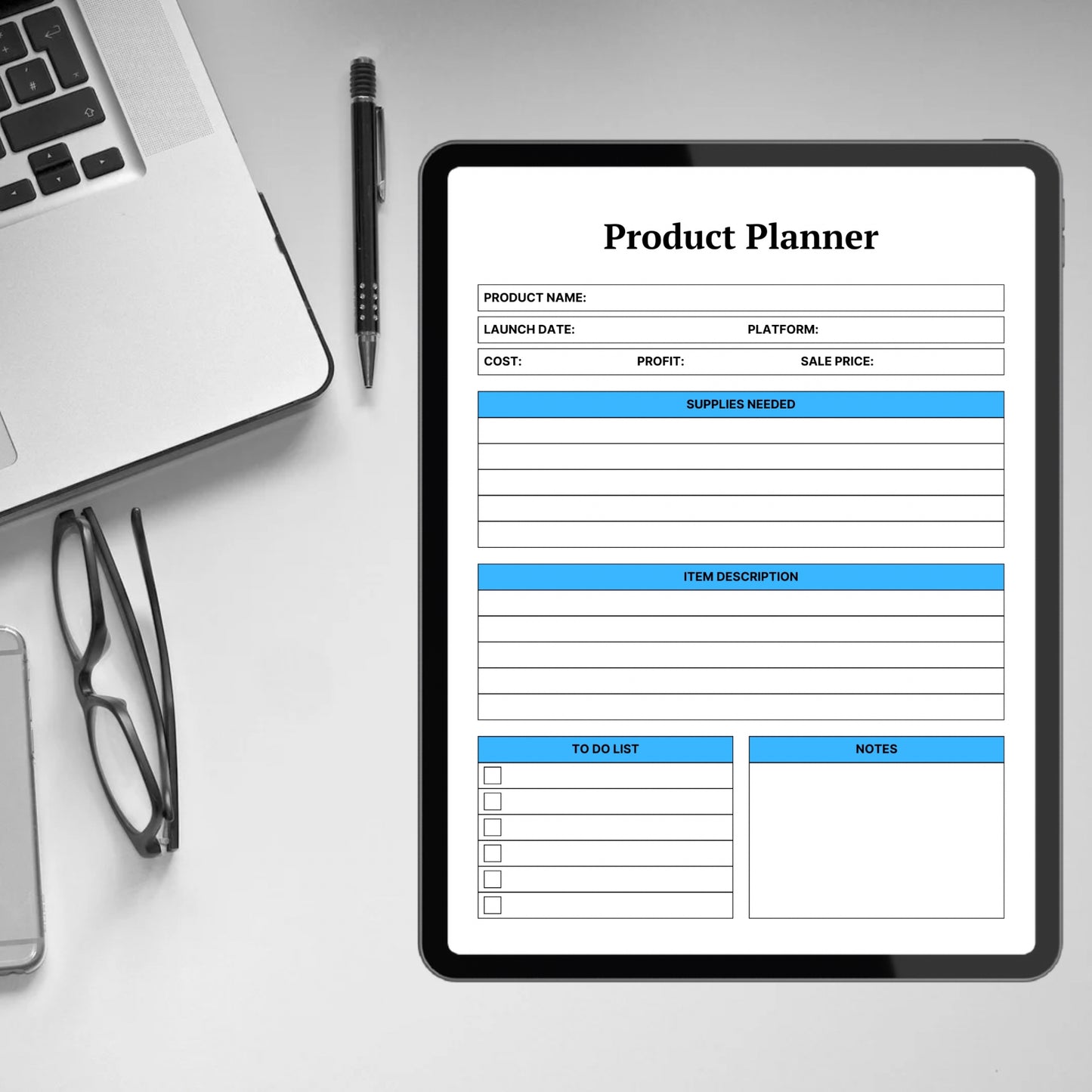 Product Planner Template Printable New Product Planner Product Launch Product Pricing Worksheet Digital Small Business Plan Planner