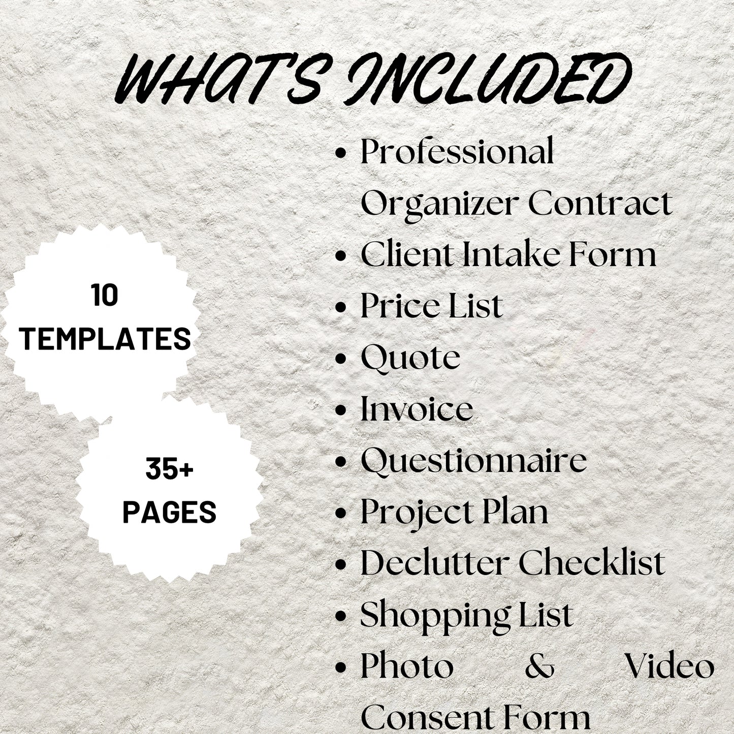 Professional Organizer Forms Bundle Editable Organizer Contract Template Printable Client Intake Form Organizer Service Agreement Form