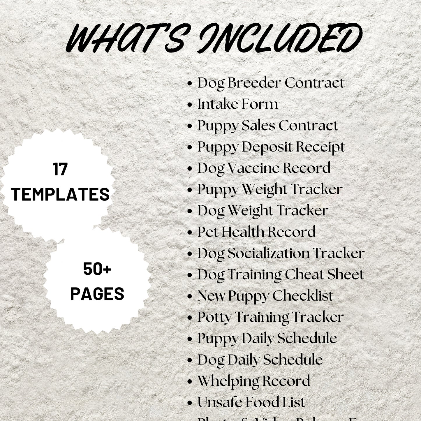 Puppy Breeder Starter Kit Dog Breeder Forms Bundle Editable Dog Breeder Service Agreement Contract Printable Pet Sale Contract Pet Adoption