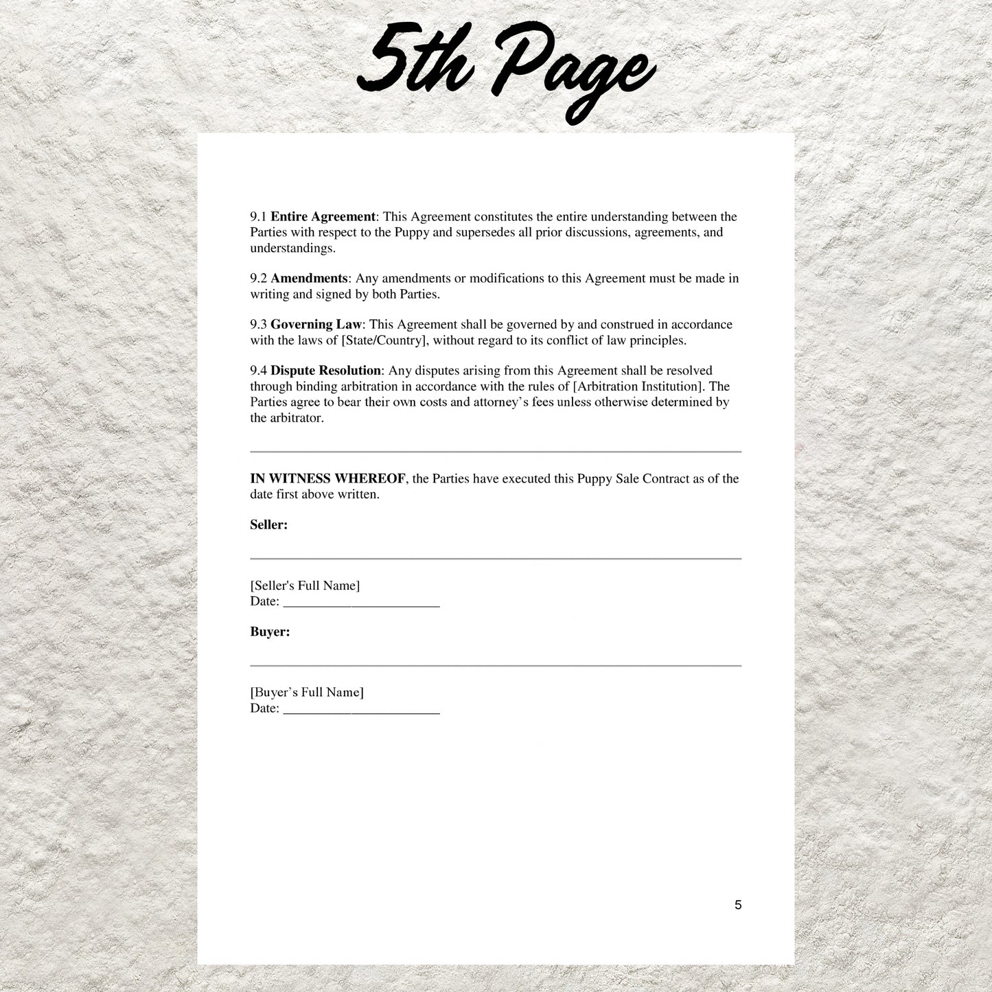 Puppy Sales Contract Template Editable Puppy Deposit Contract Printable Puppy Sales Agreement Puppy Sale Contract Dog Breeder Business Forms