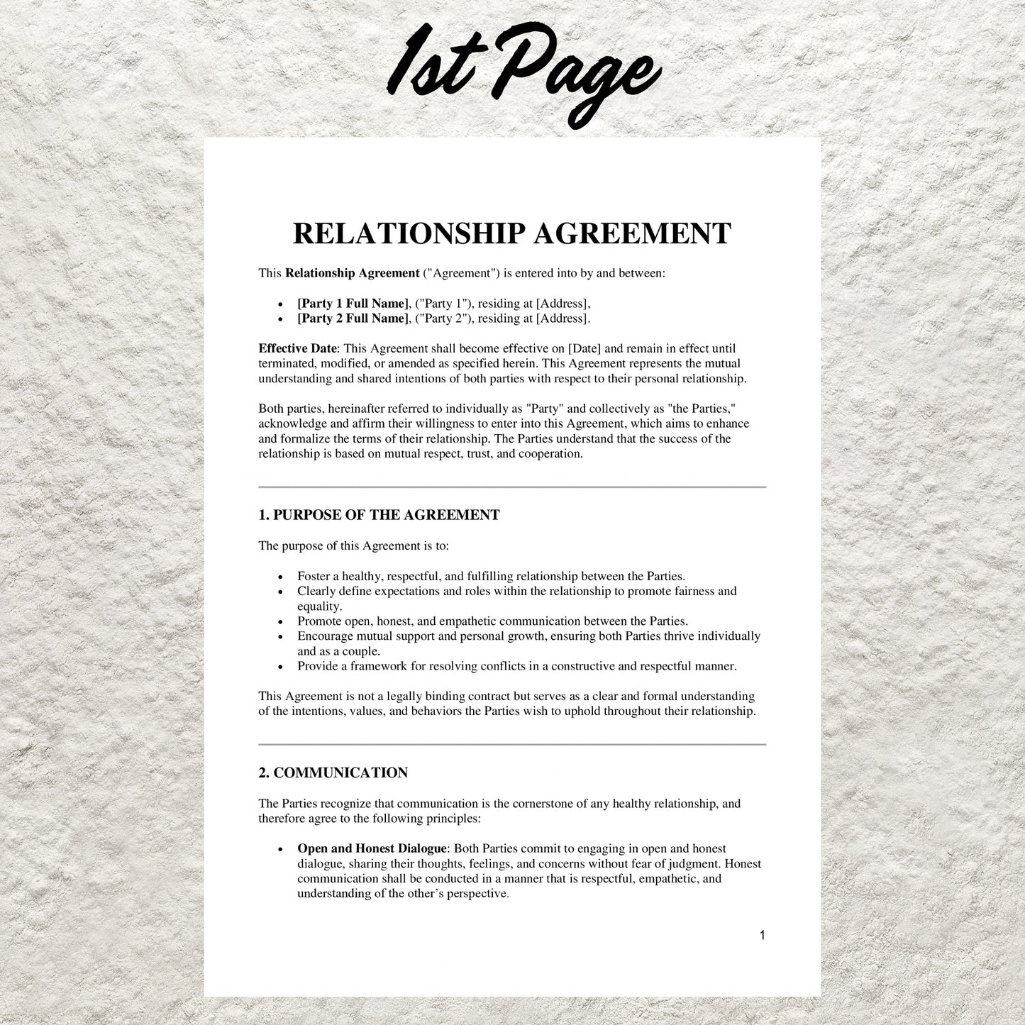 Relationship Contract Template Editable Couples Relationship Contract Printable Funny Couple Contract Relationship Rules Love Contract Form