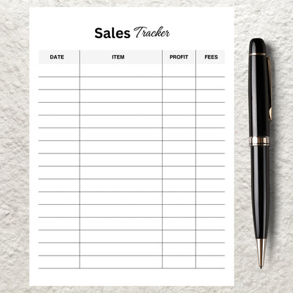 Sales Tracker Template Printable Sales Log Editable Online Business Sales Tracking Monthly Yearly Sales Tracker Business Sales Record Log