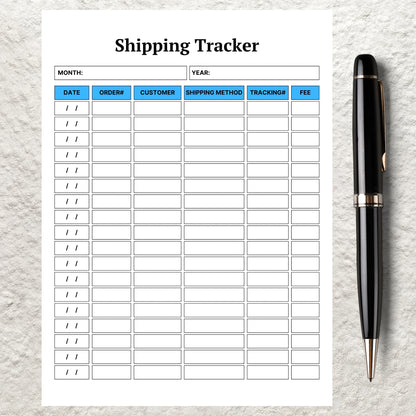 Shipping and Returns Tracker Template Printable Online Business Return Sheet Sales Tracking Order Tracker Seller Order Returns Template