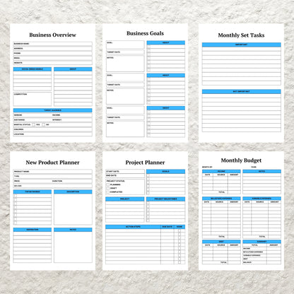 Side Hustle Planner Bundle Printable Freelancer Planner Freelance Business Edit Solopreneur Work From Home Digital Small Business Planner