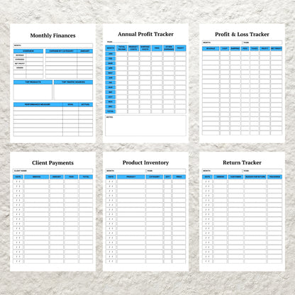 Side Hustle Planner Bundle Printable Freelancer Planner Freelance Business Edit Solopreneur Work From Home Digital Small Business Planner