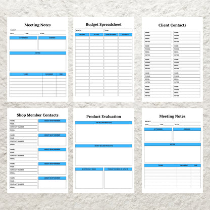 Side Hustle Planner Bundle Printable Freelancer Planner Freelance Business Edit Solopreneur Work From Home Digital Small Business Planner