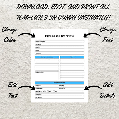 Side Hustle Planner Bundle Printable Freelancer Planner Freelance Business Edit Solopreneur Work From Home Digital Small Business Planner