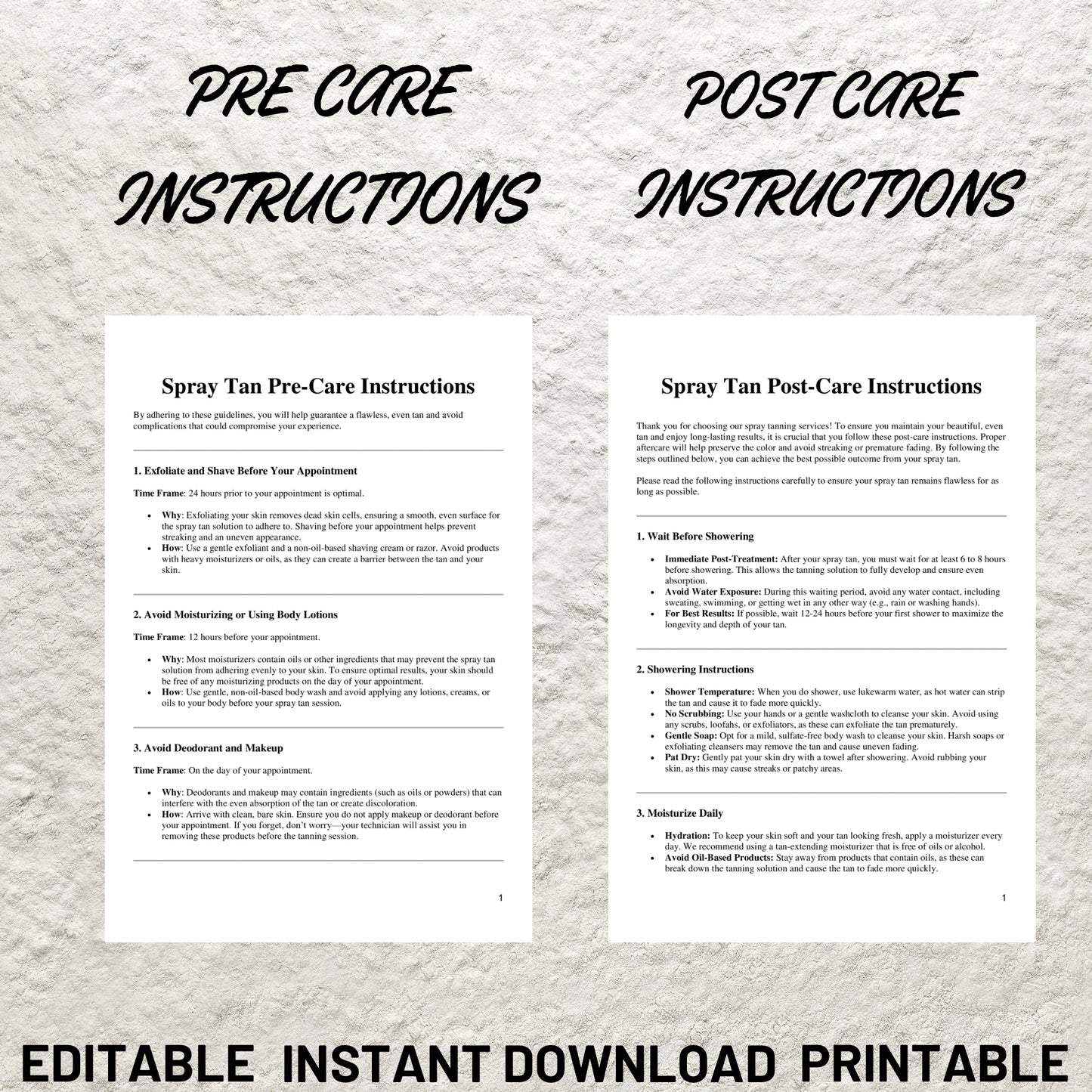 Spray Tan Forms Template Bundle Editable Spray Tan Intake Form Printable Spray Tan Consent Form Spray Tan Consultation Spray Tan Aftercare